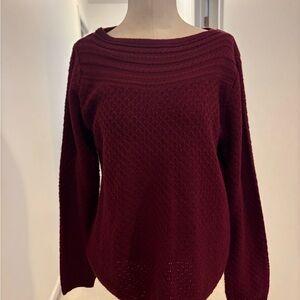 Women’s Maroon Sweater - Classic Boatneck